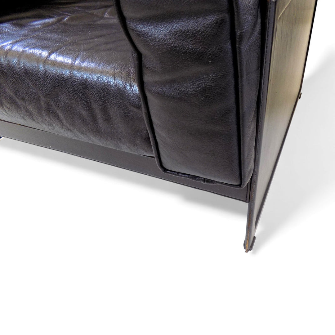 Matteo Grassi Korium KM 3/1 2er Set Leder Clubsessel von Tito Agnoli, 1980