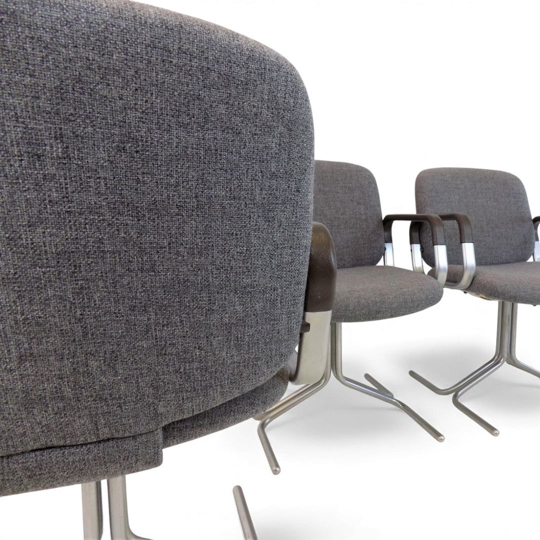 Mauser Seat 150 4-piece set of dining/conference chairs by Herbert Hirche, 1970