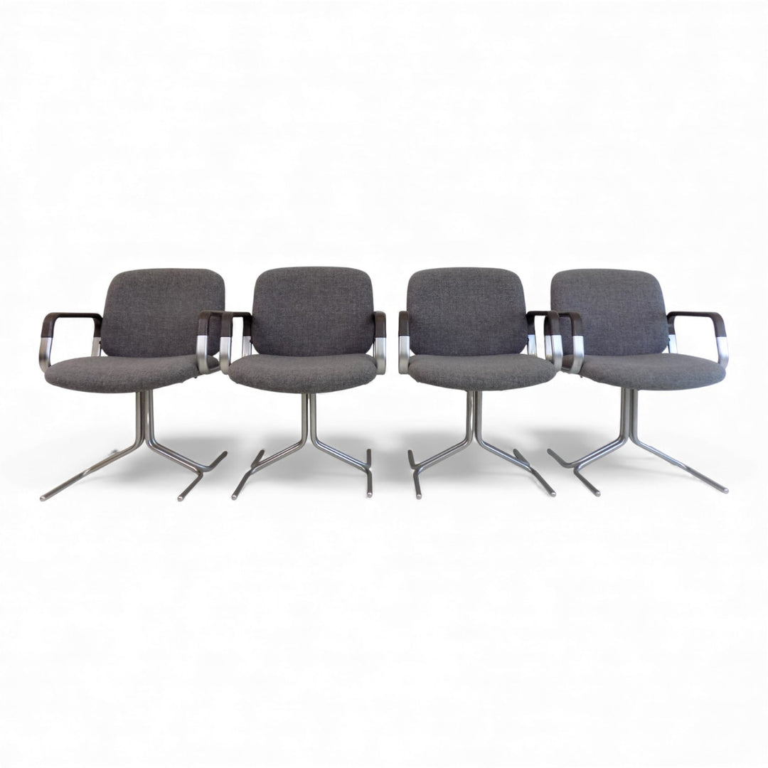 Mauser Seat 150 4-piece set of dining/conference chairs by Herbert Hirche, 1970