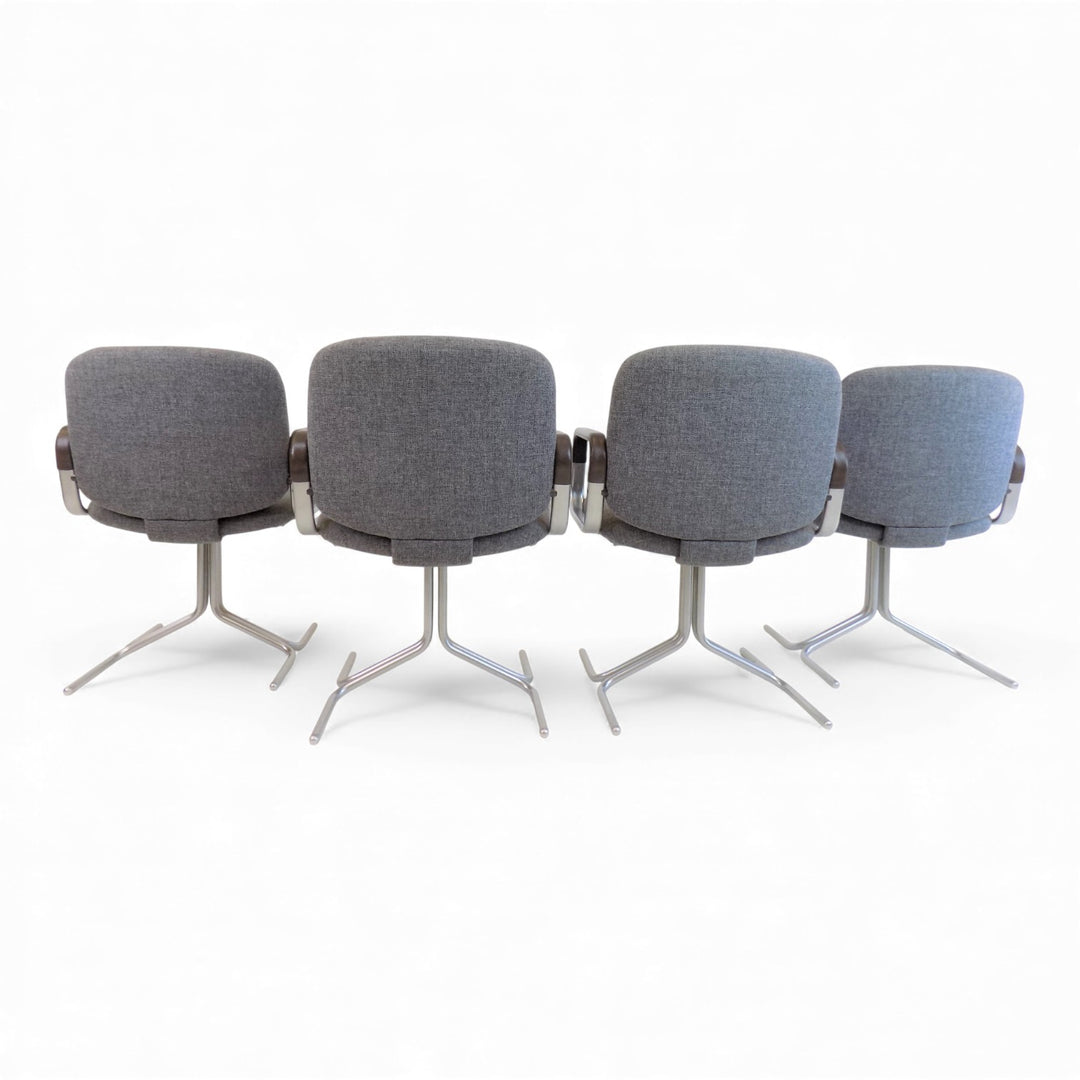 Mauser Seat 150 4-piece set of dining/conference chairs by Herbert Hirche, 1970