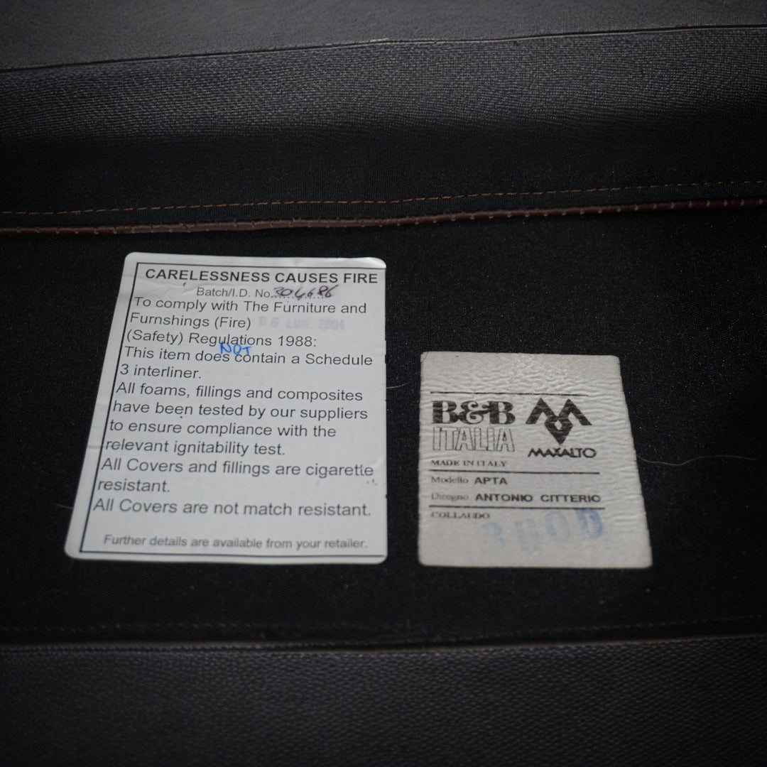 B&B Italia Maxalto Apta Imprimatur Ledersessel von Antonio Citterio, 1999