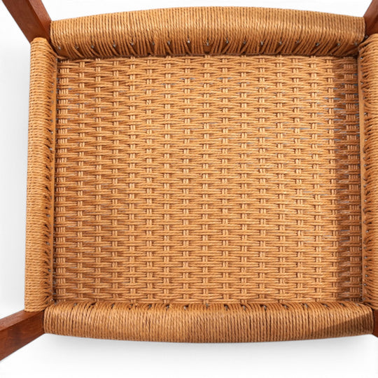 Niels Otto Møller Modell 408, 4er Set Teak Papercord Esszimmerstühle für J.L. Møllers, 1975