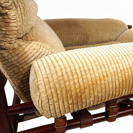 Arne Norell Inca Loungesessel mit Ottoman – Originaler Cordbezug, 1970