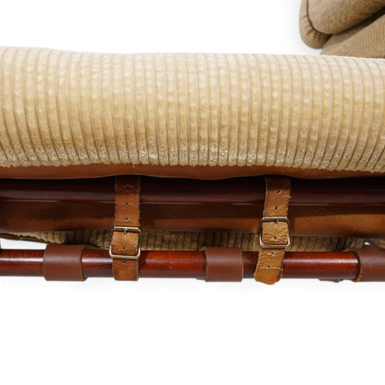 Arne Norell Inca Loungesessel mit Ottoman – Originaler Cordbezug, 1970