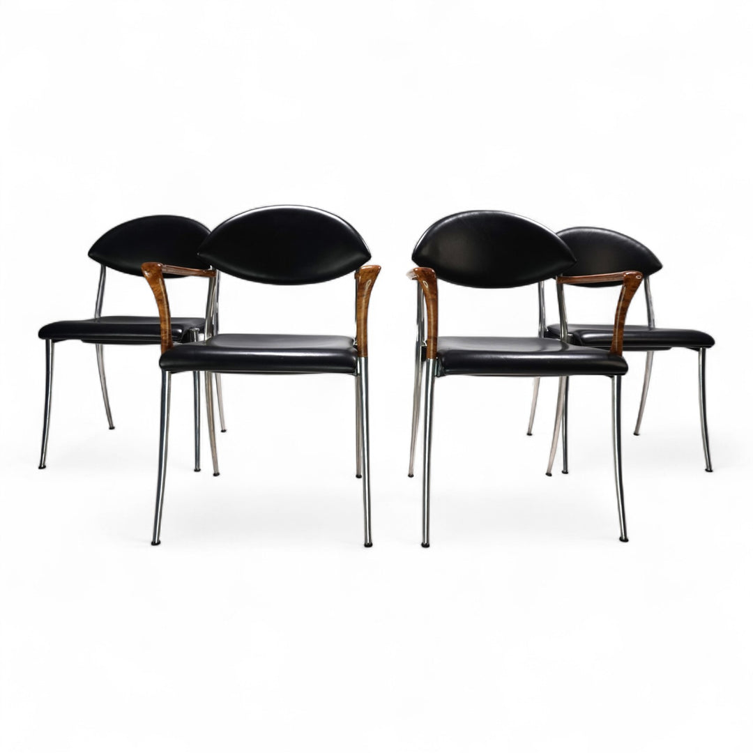 4er Set Coro Esszimmerstühle von Luigi Origlia, 1980