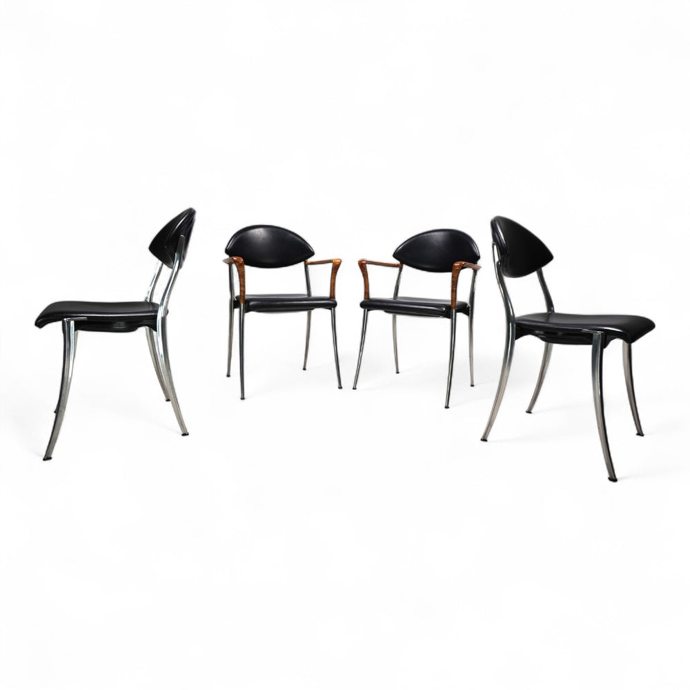 4er Set Coro Esszimmerstühle von Luigi Origlia, 1980