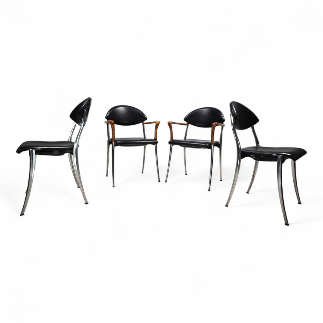 4er Set Coro Esszimmerstühle von Luigi Origlia, 1980