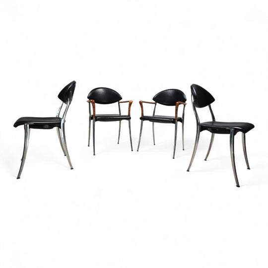 4er Set Coro Esszimmerstühle von Luigi Origlia, 1980