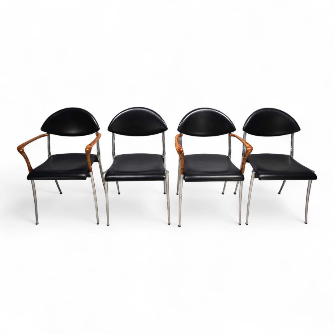 4er Set Coro Esszimmerstühle von Luigi Origlia, 1980