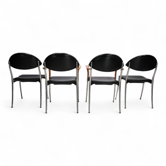 4er Set Coro Esszimmerstühle von Luigi Origlia, 1980