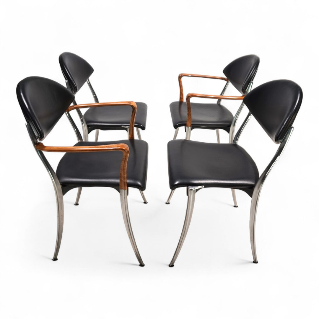 4er Set Coro Esszimmerstühle von Luigi Origlia, 1980