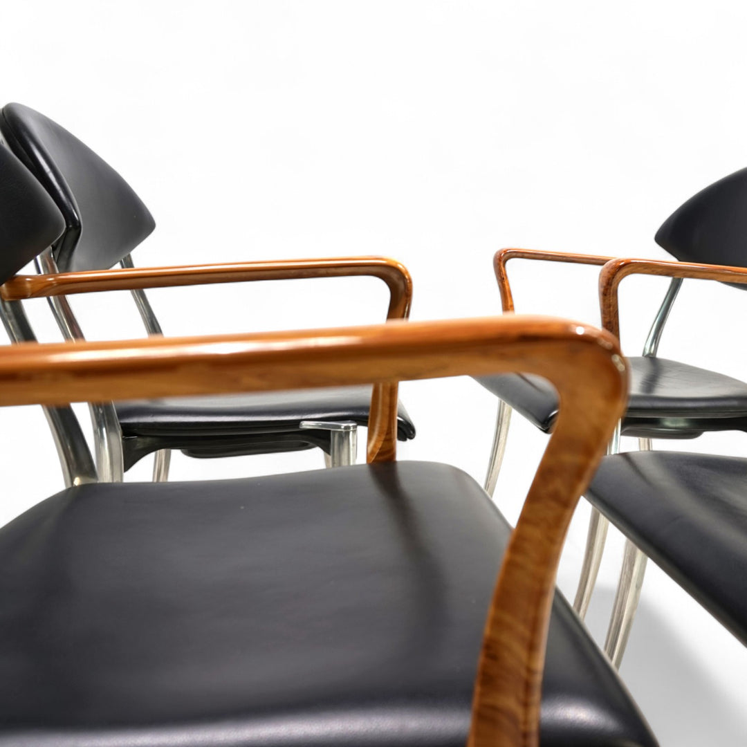 4er Set Coro Esszimmerstühle von Luigi Origlia, 1980