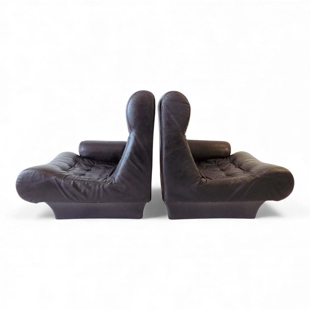 Otto Zapf Sofalette Leder Zweisitzer Sofa, 1970