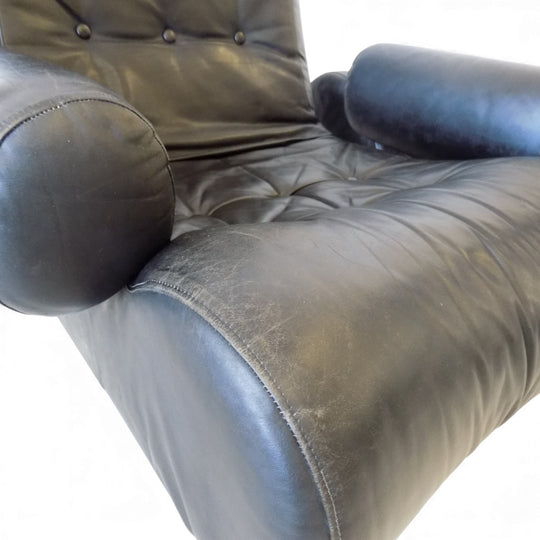 Otto Zapf Sofalette Leder Zweisitzer Sofa, 1970