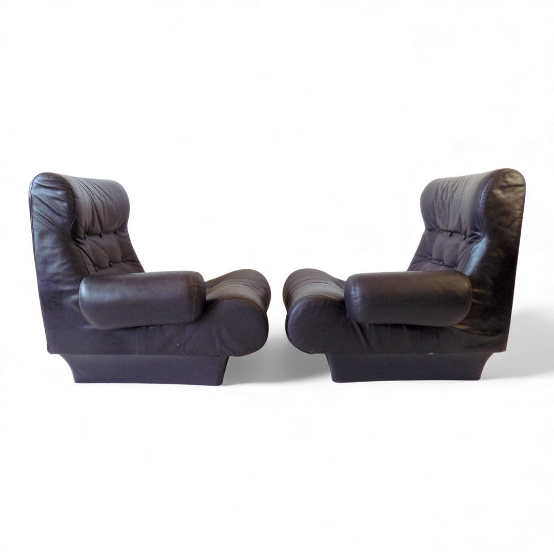 Otto Zapf Sofalette Leder Zweisitzer Sofa, 1970