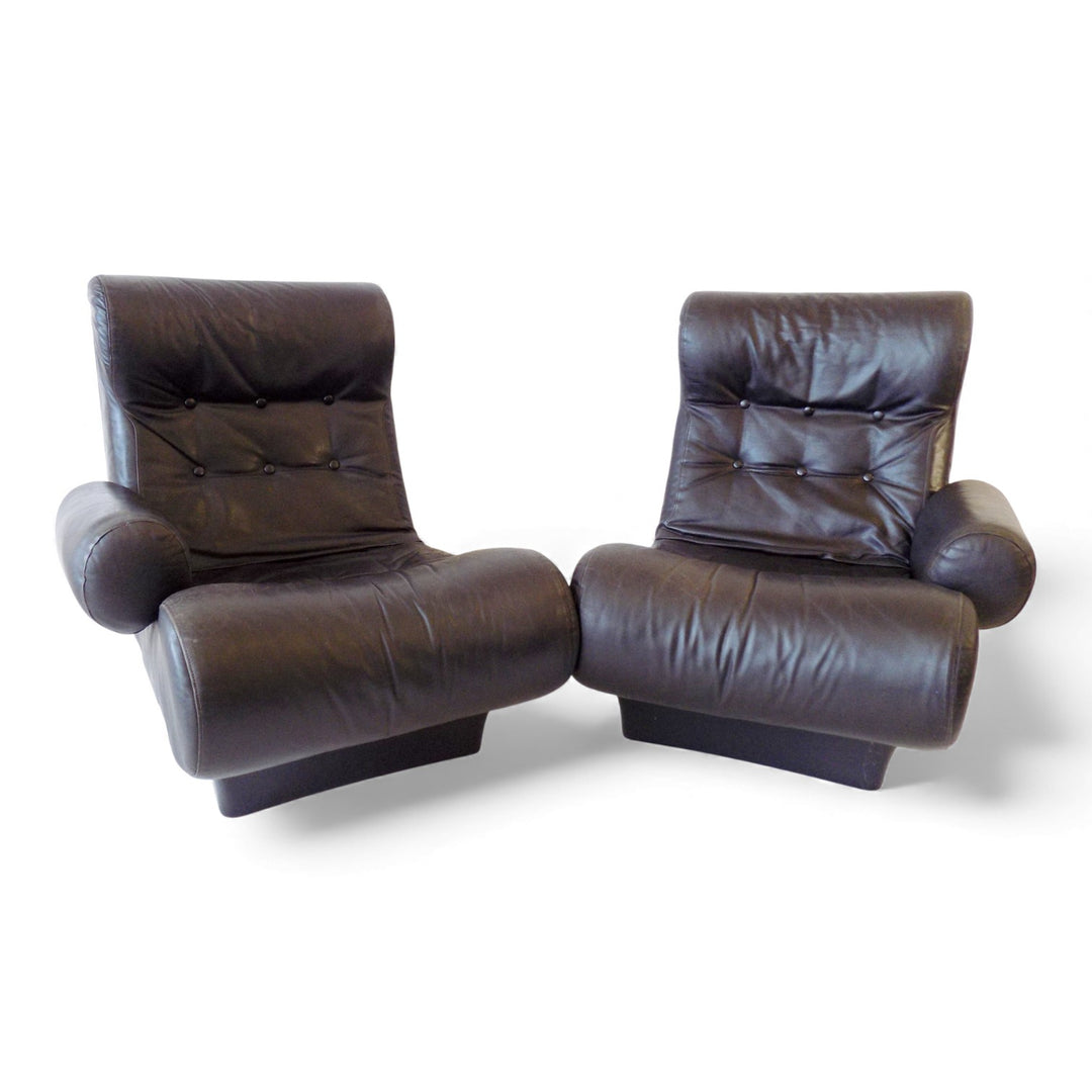 Otto Zapf Sofalette Leder Zweisitzer Sofa, 1970