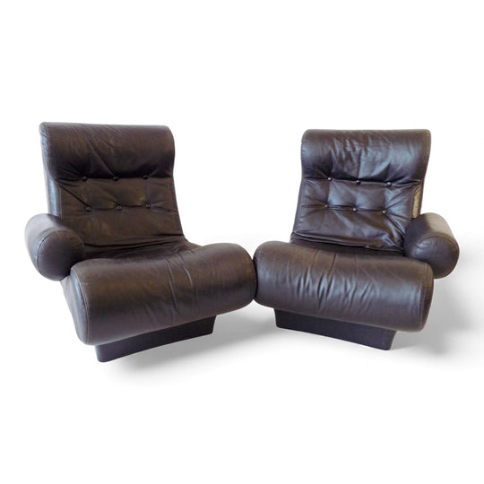 Otto Zapf Sofalette Leder Zweisitzer Sofa, 1970