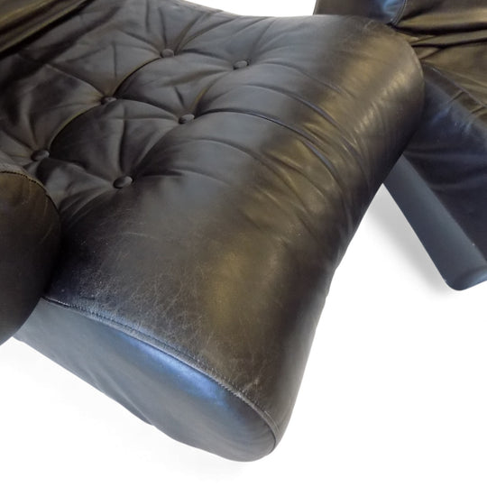 Otto Zapf Sofalette Leder Zweisitzer Sofa, 1970