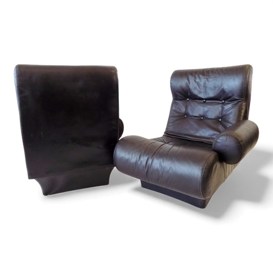 Otto Zapf Sofalette Leder Zweisitzer Sofa, 1970