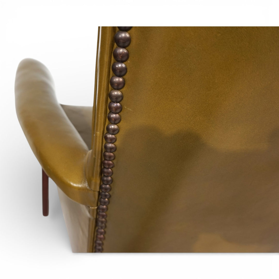 2er Set moosgrüne Froxfield Ledersessel von Parker Knoll, 1960