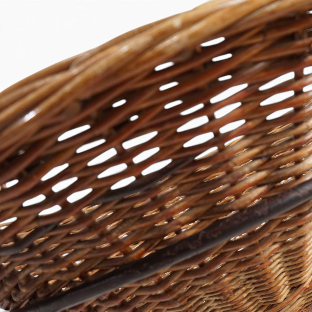 Pod Chairs – Paar Loungesessel aus Rattan/Korbgeflecht auf Metallgestell, 1970