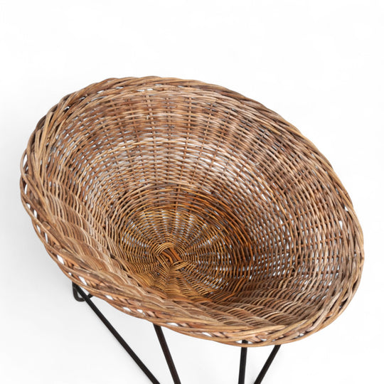 Rattan wicker pod garden chair, 1960