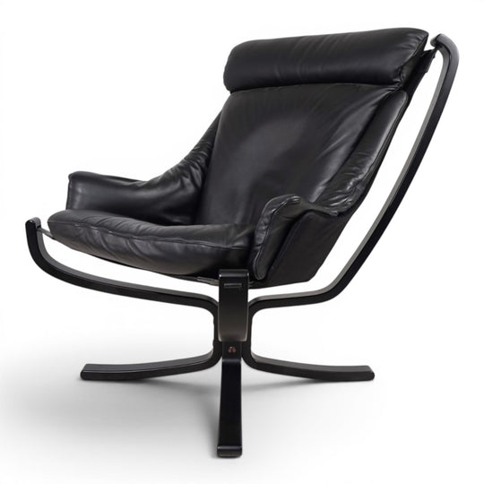 Poltrona Frau Viking Leder Loungesessel von Sigurd Resell, 1970