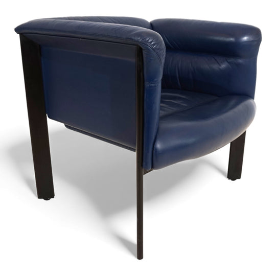 Poltrona Frau Interlude Leder Loungesessel von Marco Zanuso, 1980