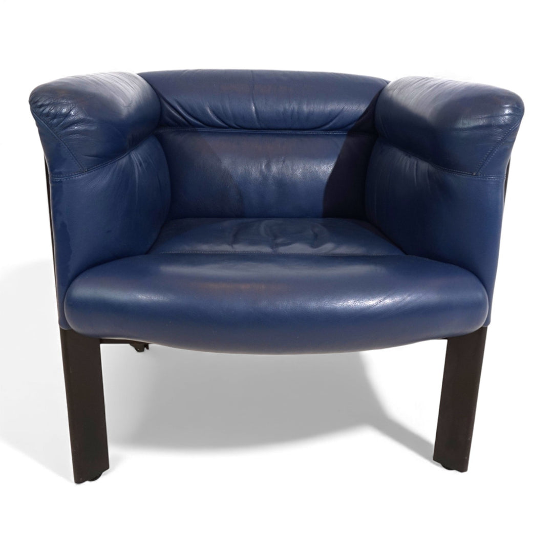 Poltrona Frau Interlude Leder Loungesessel von Marco Zanuso, 1980