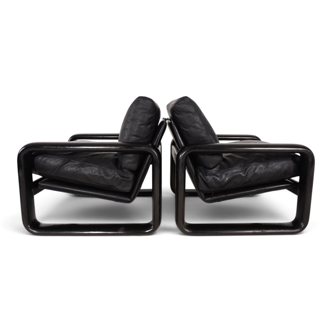 2er Set Rosenthal Hombre Leder Loungesessel von Burkhard Vogtherr, 1970