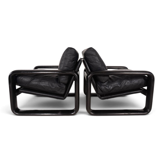 2er Set Rosenthal Hombre Leder Loungesessel von Burkhard Vogtherr, 1970