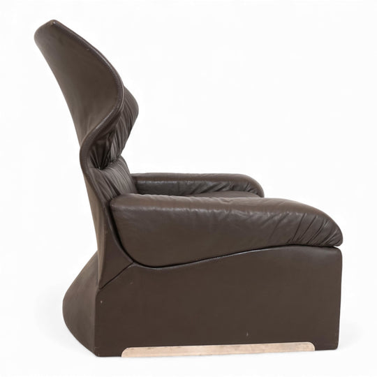 Saporiti Vela Alta Ledersessel von Giovanni Offredi, 1970