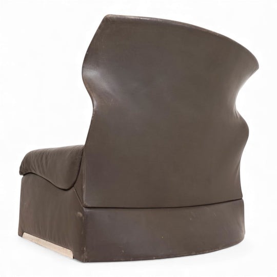 Saporiti Vela Alta Ledersessel von Giovanni Offredi, 1970