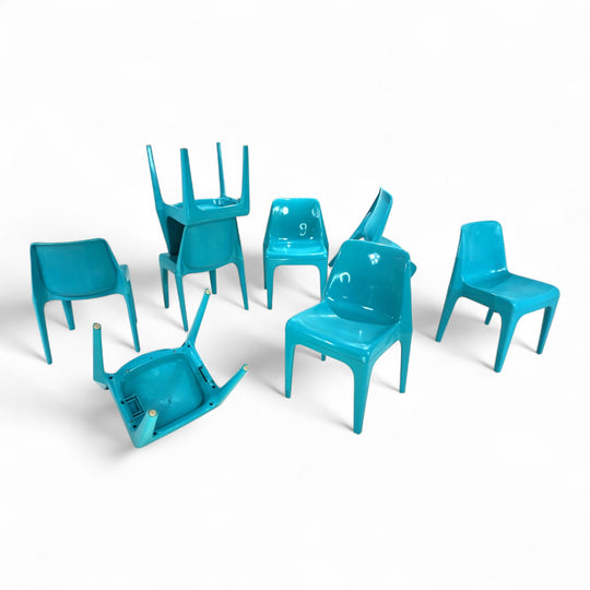 Schröder & Henzelmann Space Age Esszimmerstuhl Modell 4973, 1970