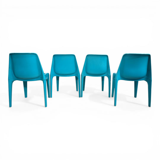 4er Set Schröder & Henzelmann Space Age Esszimmerstühle, 1970