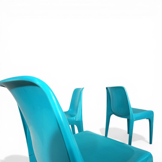 4er Set Schröder & Henzelmann Space Age Esszimmerstühle, 1970