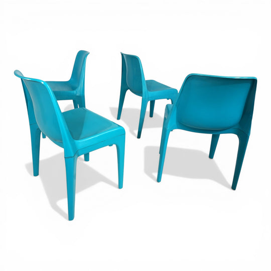 4er Set Schröder & Henzelmann Space Age Esszimmerstühle, 1970