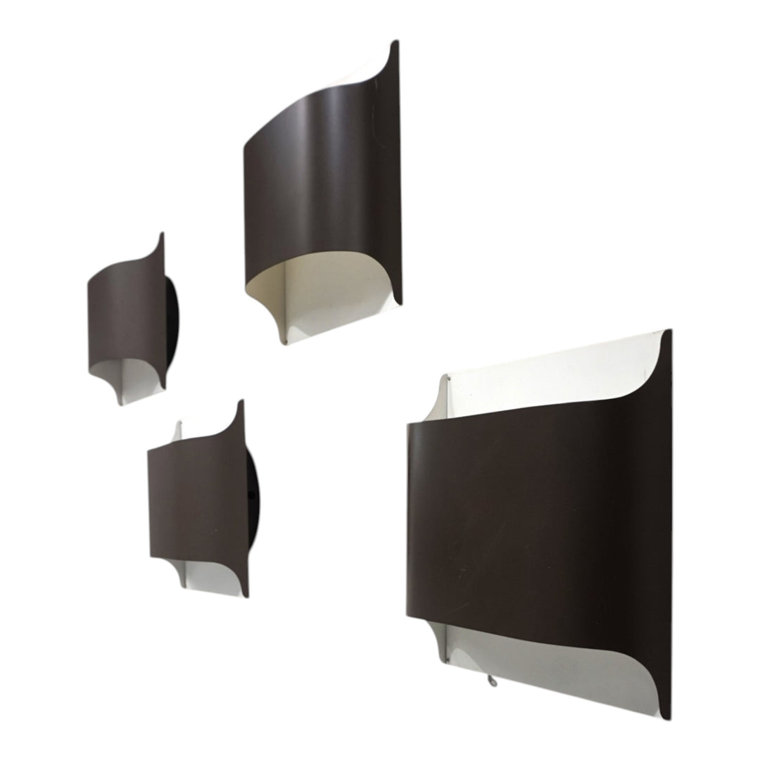 4er Set Staff Wandlampen von Dieter Witte und Rolf Krüger, 1970