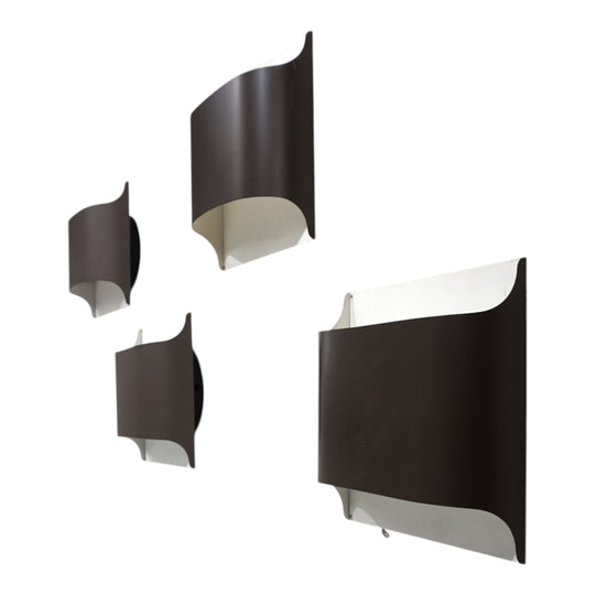 4er Set Staff Wandlampen von Dieter Witte und Rolf Krüger, 1970