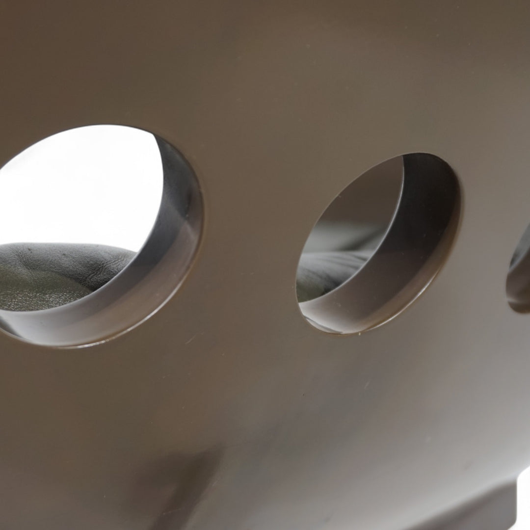 Stoll Giroflex 7112 Space Age Leder Bürosessel von Martin Stoll, 1970