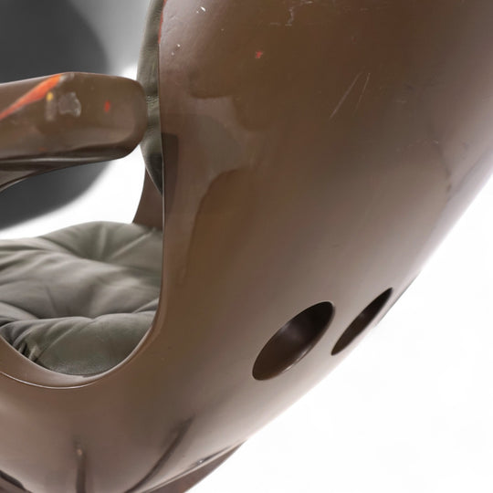 Stoll Giroflex 7112 Space Age Leder Bürosessel von Martin Stoll, 1970