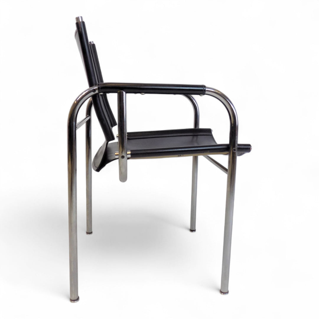 Strässle HE Bauhaus Lederstuhl von Hans Eichenberger, 1960