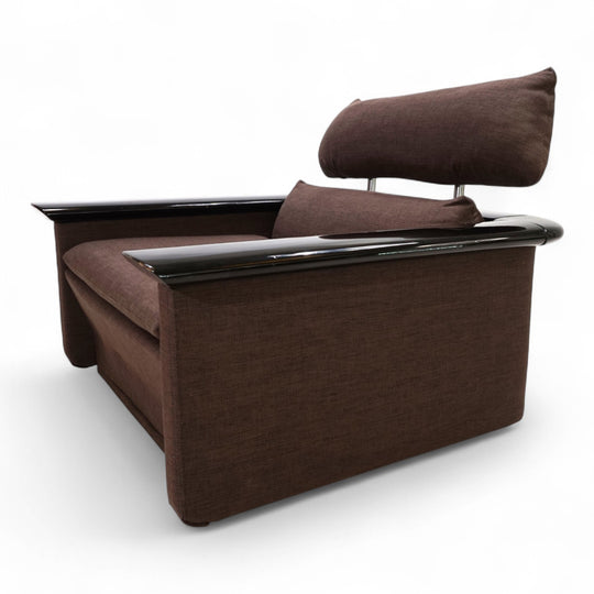 Tecno Loungesessel mit Klavierlackumrandung, 1970