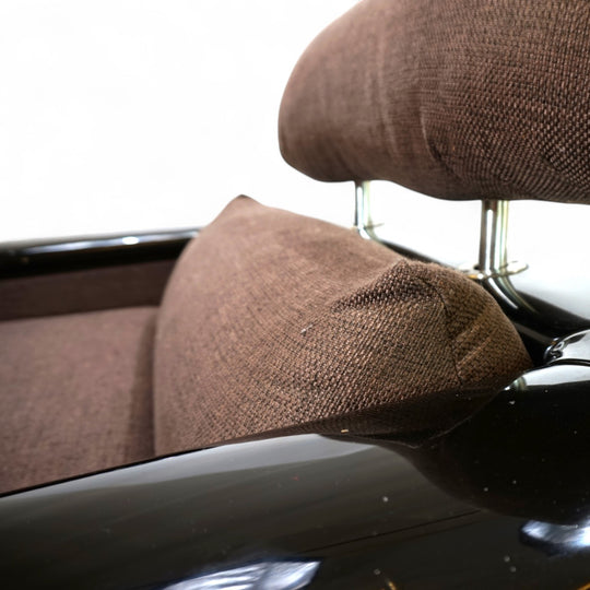 Tecno Loungesessel mit Klavierlackumrandung, 1970