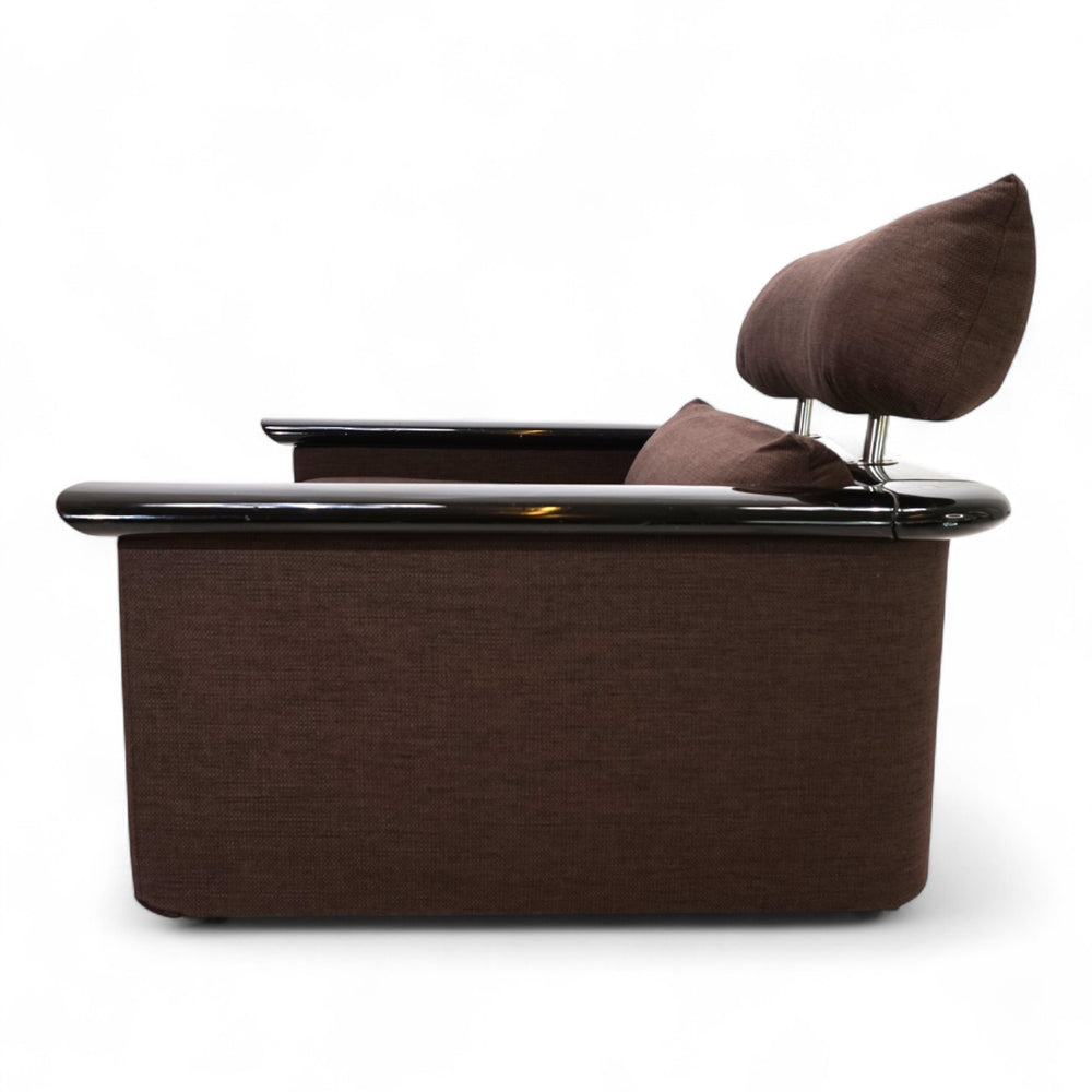 Tecno Loungesessel mit Klavierlackumrandung, 1970