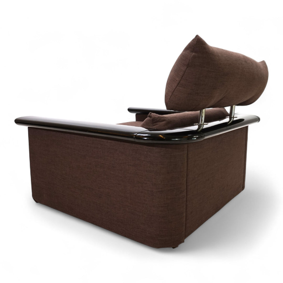 Tecno Loungesessel mit Klavierlackumrandung, 1970