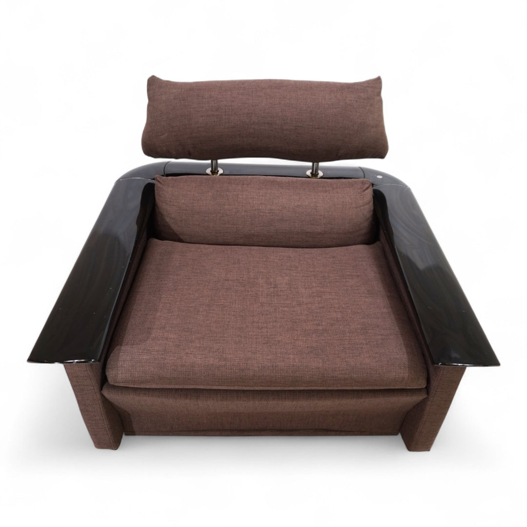 Tecno Loungesessel mit Klavierlackumrandung, 1970