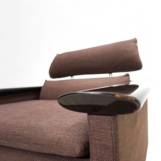 Tecno Loungesessel mit Klavierlackumrandung, 1970