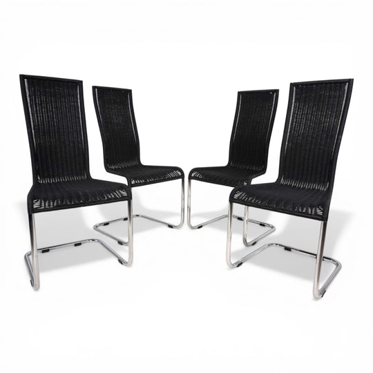 4er Set B 25 Tecta Freischwinger Stühle von Axel Bruchhäuser, 1980