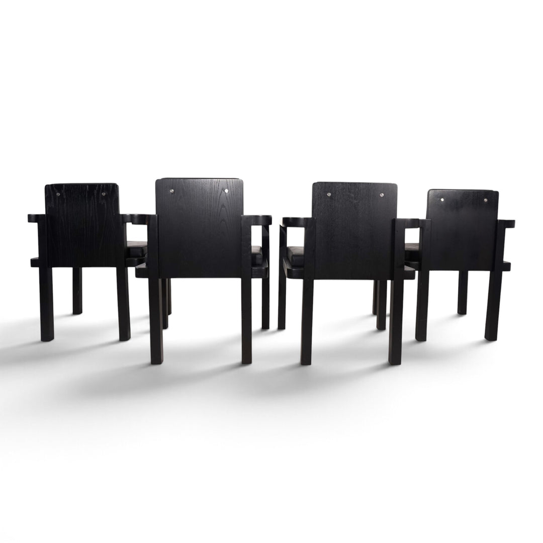 Set of 4 Tecta D51 beech dining/conference chairs by Walter Gropius, 1923